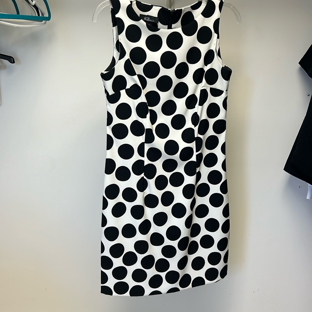 AGB dress white with polkadots size 6